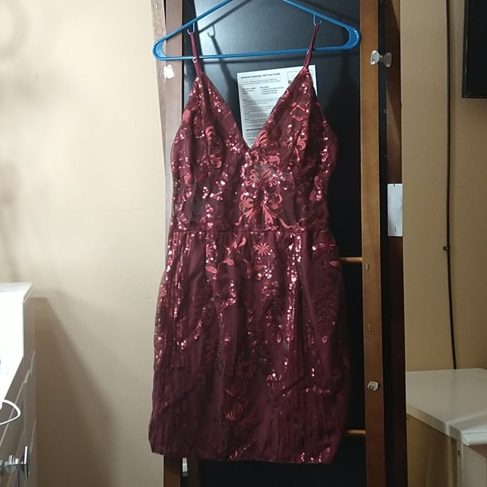 Sexy maroon dress